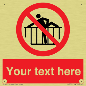 Custom prohibition do not cross barrier